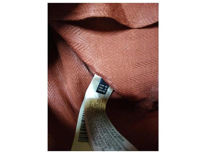 Massimo Dutti Camicia Misto Viscosa Rossa Bordò - vista 10