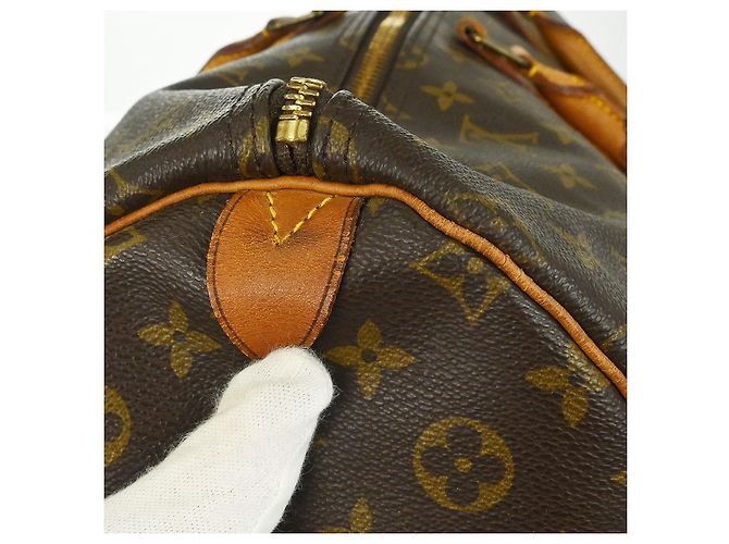 Borsa Keepall Louis Vuitton Monogram Canvas 55 Marrone - vista 4