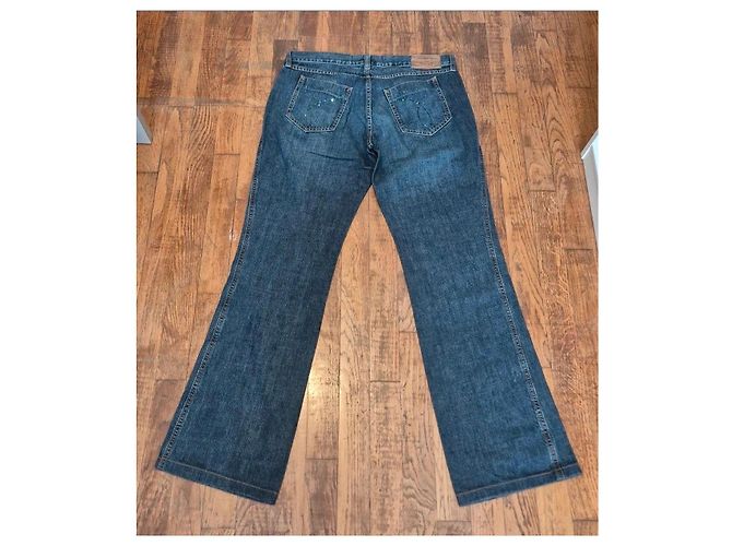 Calvin Klein Jeans - Jeans Bootcut Denim Blu con Strass - vista 8