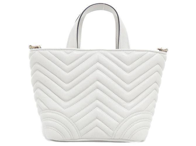 Borsa Tote Gucci GG Marmont Small Bianco - vista 2