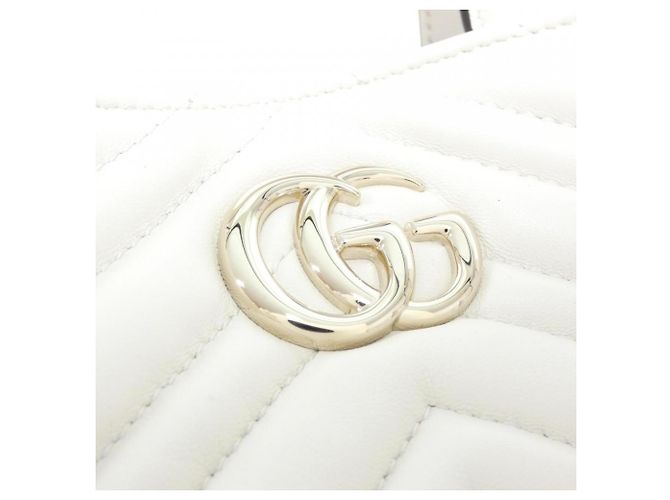 Borsa Tote Gucci GG Marmont Small Bianco - vista 4