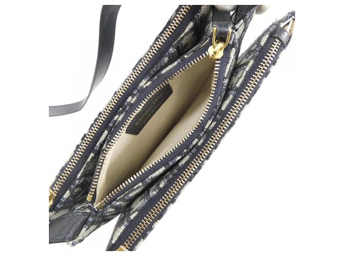 Borsa a tracolla Christian Dior in tela blu - vista 6