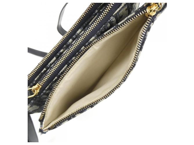 Borsa a tracolla Christian Dior in tela blu - vista 7