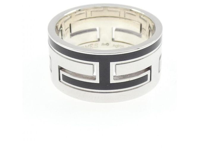 Ring Hermès Anello Move H Band Hermes Argento - vista 2