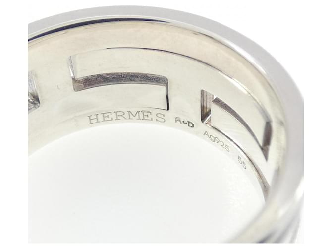 Ring Hermès Anello Move H Band Hermes Argento - vista 3
