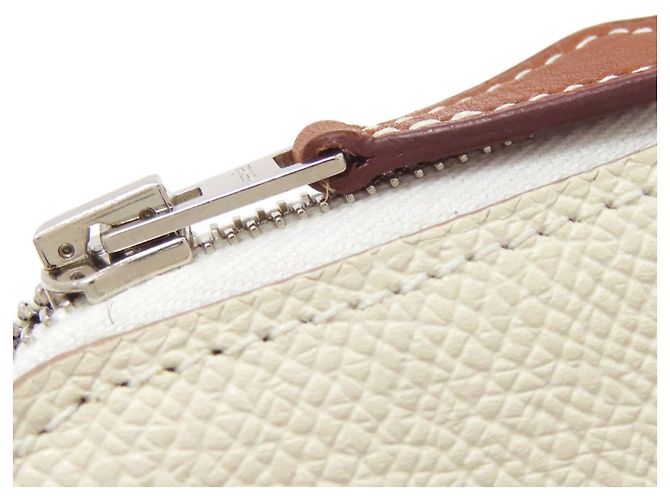 Hermès Monedero de piel Epsom Hermes Blanco - vista 8