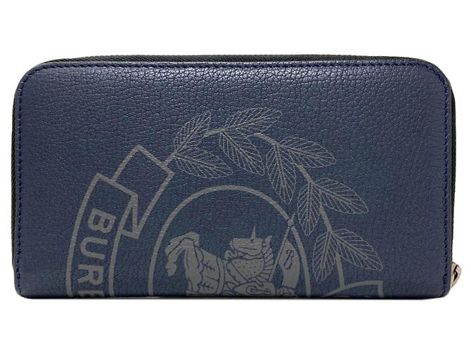 Burberry Leder-Langgeldbörse Marineblau - Ansicht 2