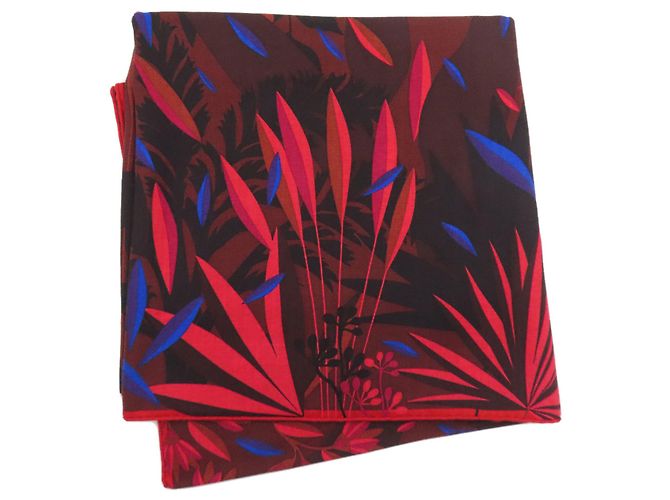 Sciarpa in cashmere Cartier con motivo animale Marrone Rosso - vista 2