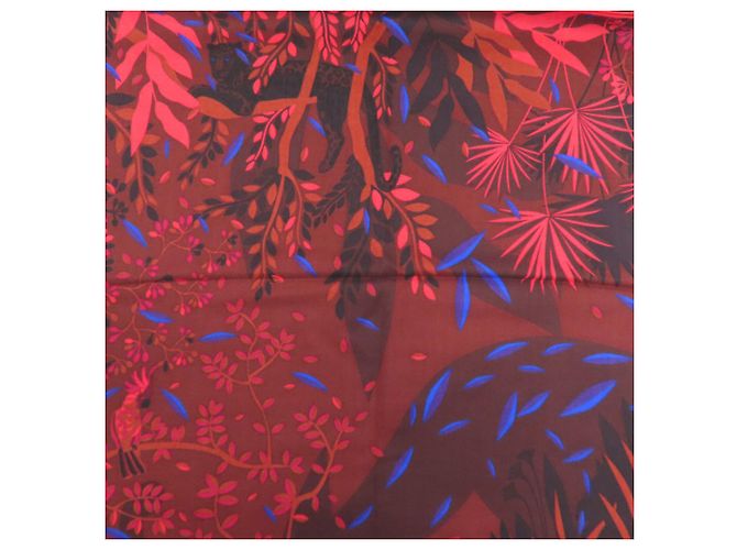 Sciarpa in cashmere Cartier con motivo animale Marrone Rosso - vista 3