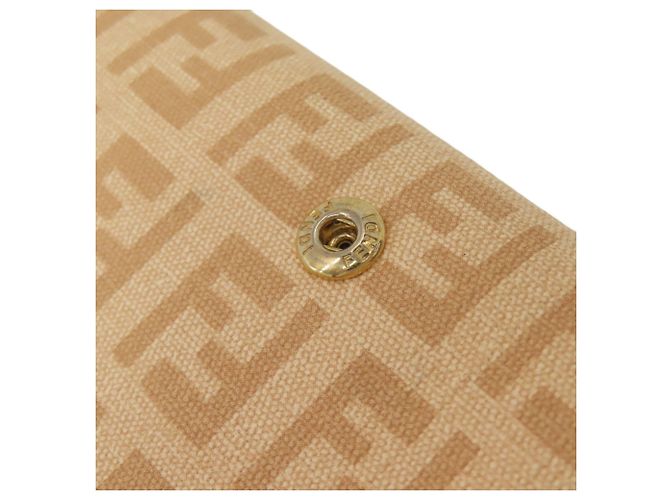 Portefeuille long à motif Fendi Zucchino Beige - vue 10