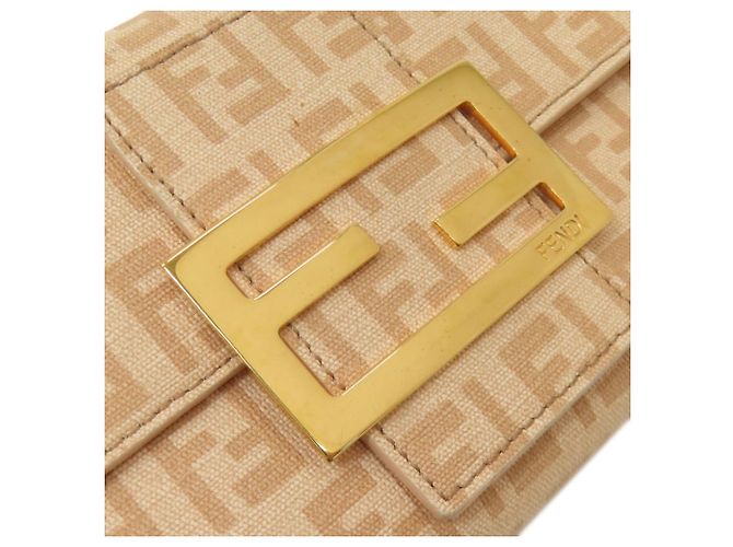 Portefeuille long à motif Fendi Zucchino Beige - vue 12