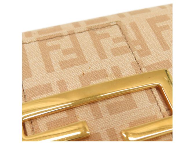 Portefeuille long à motif Fendi Zucchino Beige - vue 13