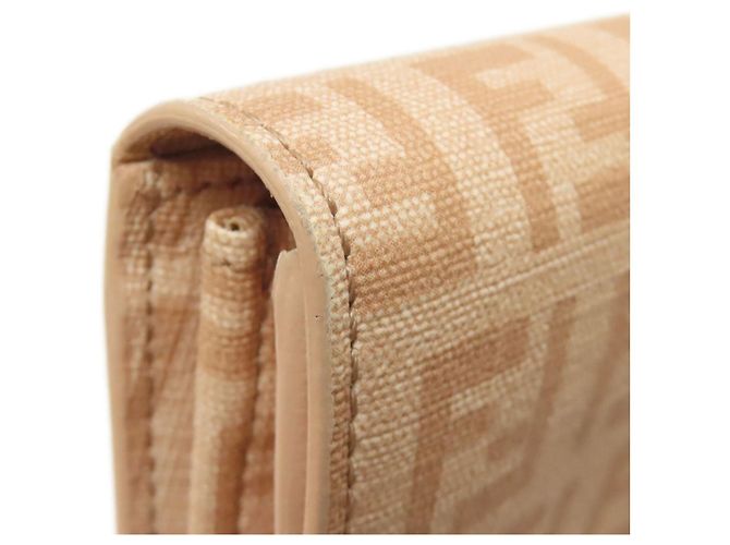 Portefeuille long à motif Fendi Zucchino Beige - vue 14