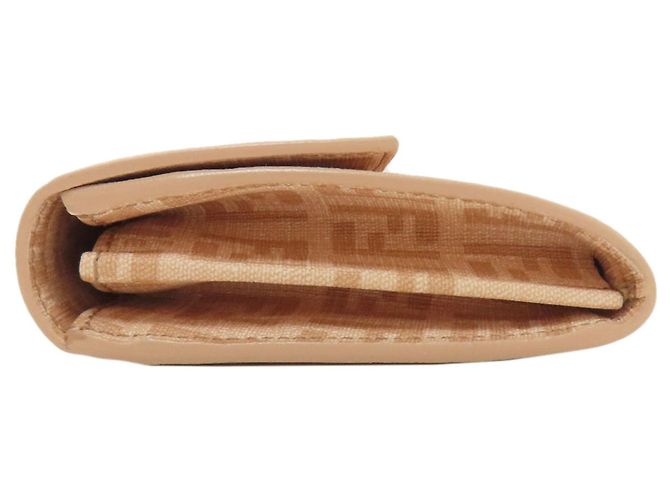 Portefeuille long à motif Fendi Zucchino Beige - vue 3