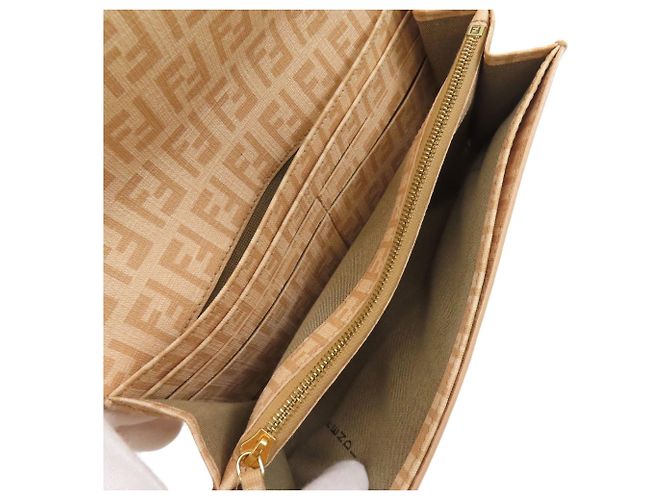Portefeuille long à motif Fendi Zucchino Beige - vue 5