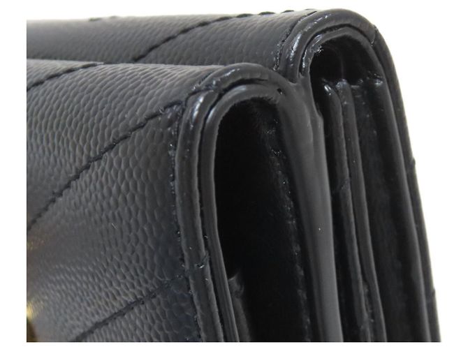 Cartera tríptico Cassandra V-stitch Yves Saint Laurent Negro - vista 10
