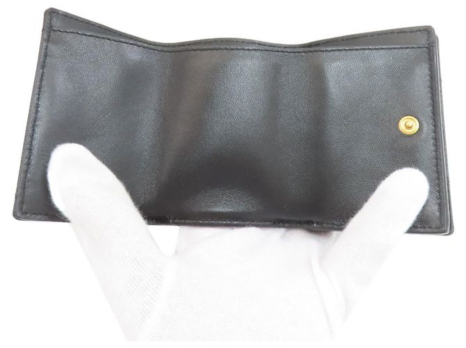 Cartera tríptico Cassandra V-stitch Yves Saint Laurent Negro - vista 6