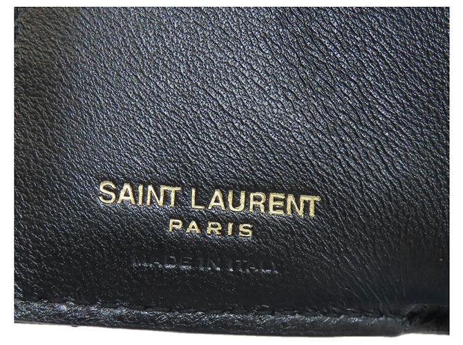 Cartera tríptico Cassandra V-stitch Yves Saint Laurent Negro - vista 7