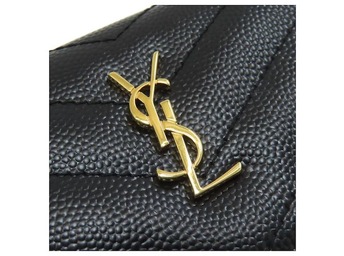 Cartera tríptico Cassandra V-stitch Yves Saint Laurent Negro - vista 9