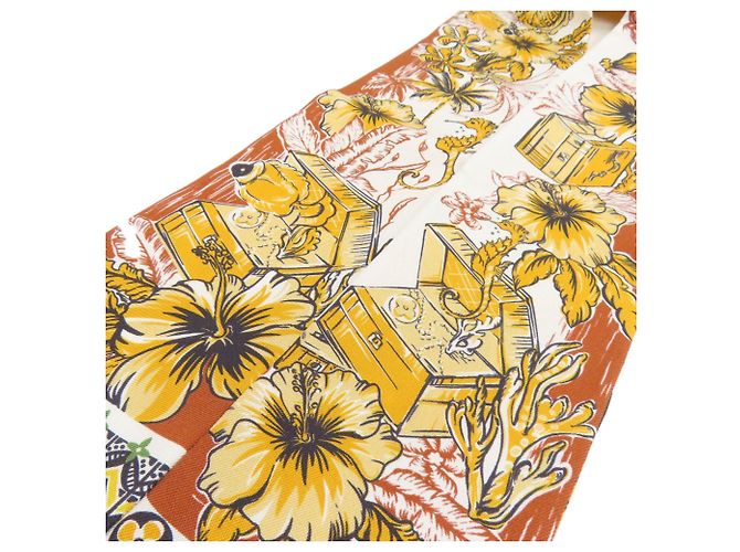 Sciarpa in seta con motivo fiori Monogram Louis Vuitton Marrone - vista 2