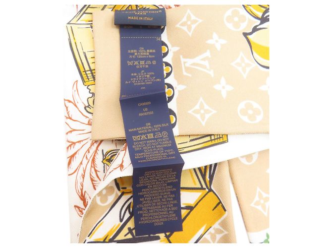 Sciarpa in seta con motivo fiori Monogram Louis Vuitton Marrone - vista 7