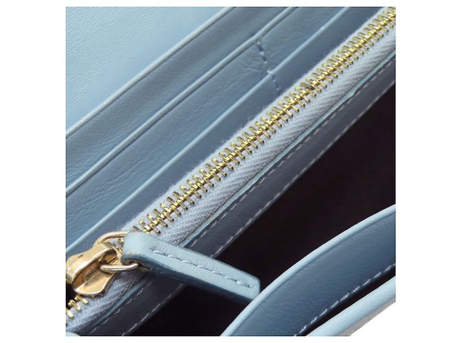 Fendi Zucchino Pattern Long Wallet Brown Light blue - view 10