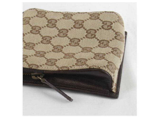 Borsa a Spalla Gucci Mini 106693 Brown GG Canvas Marrone - vista 4