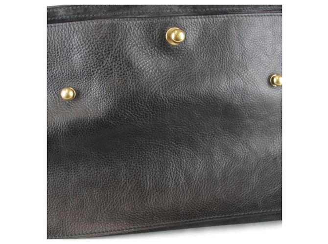 Borsa a mano in pelle Yves Saint Laurent Nero Bianco - vista 6