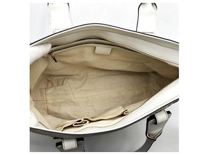 Borsa Tote Gucci Sherry Bianco Beige Blu navy - vista 6