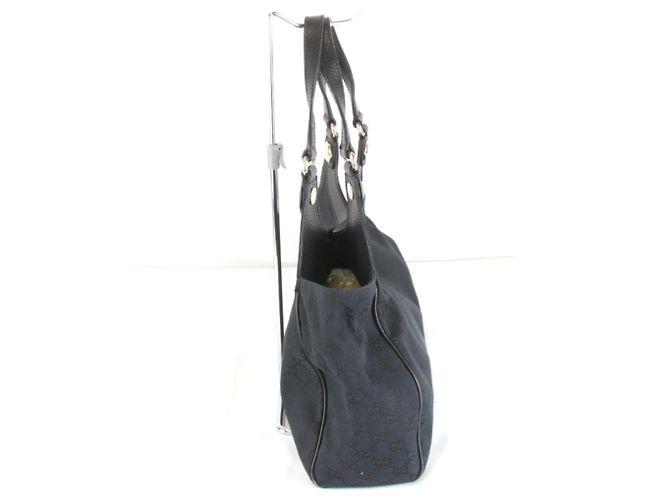 Borsa Gucci 154981 in tela GG nero e bianco - vista 2