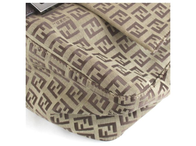 Borsa a tracolla a secchiello Fendi Zucchino Mamma Beige - vista 4