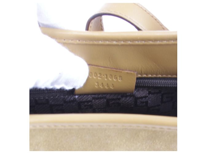 Borsa Gucci Jackie in scamosciato e pelle beige e nero - vista 13