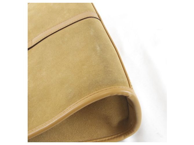 Borsa Gucci Jackie in scamosciato e pelle beige e nero - vista 7