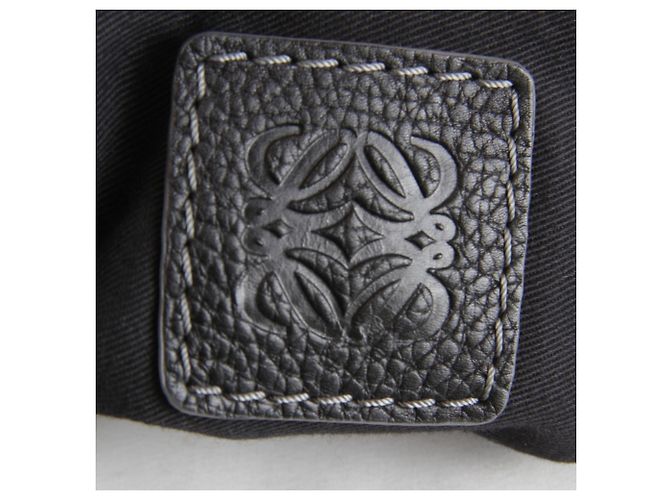 Borsa a tracolla Loewe in tela nera Nero - vista 14
