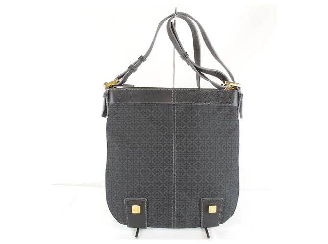 Borsa a tracolla Loewe in tela nera Nero - vista 2
