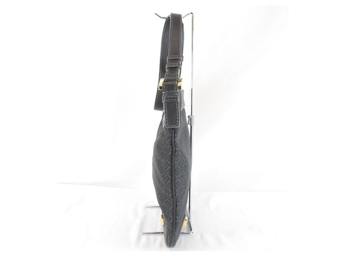 Borsa a tracolla Loewe in tela nera Nero - vista 3