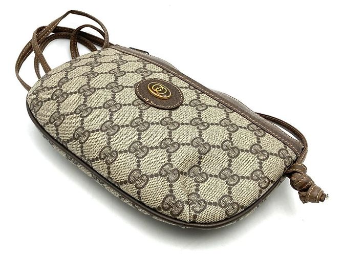 Borsa a tracolla Gucci Brown GG Supreme Marrone - vista 3