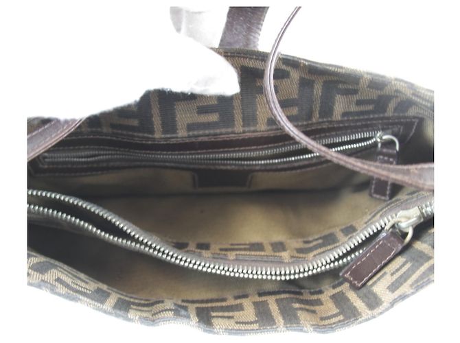 Fendi Zucca Pattern Mamma Bucket Schultertasche Braun - Ansicht 10
