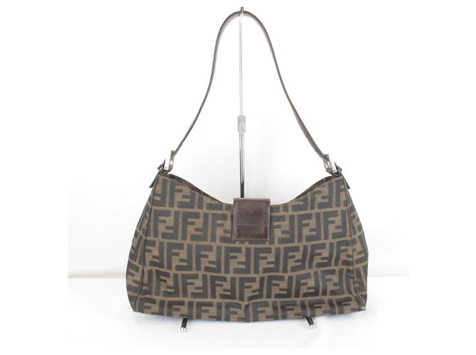 Fendi Zucca Pattern Mamma Bucket Schultertasche Braun - Ansicht 2