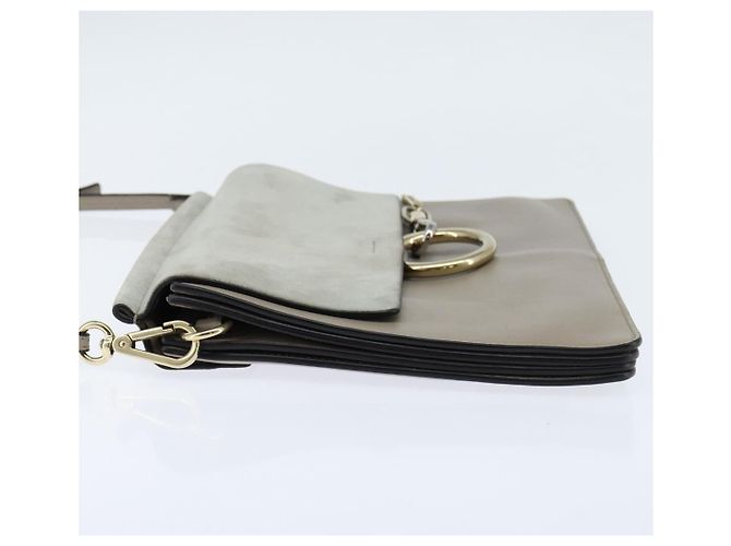 Chloé Chloe Faye in pelle e camoscio Medium Marrone - vista 3