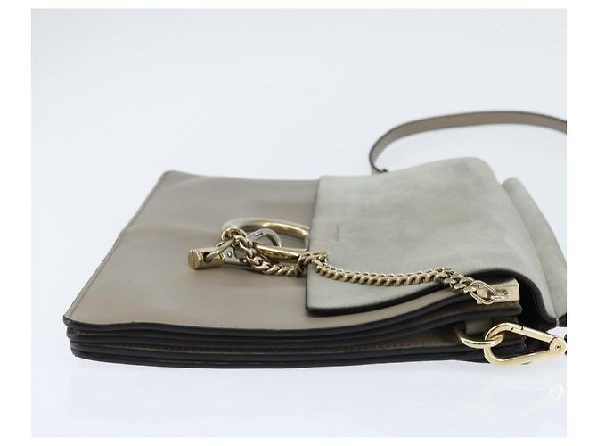 Chloé Chloe Faye in pelle e camoscio Medium Marrone - vista 4