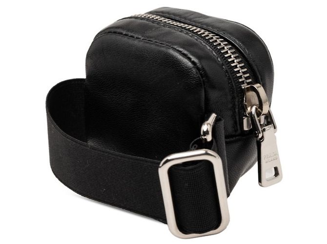 Mini borsa pochette con placca logo Triangle di Prada Nero - vista 2