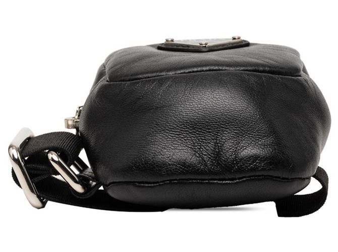 Mini borsa pochette con placca logo Triangle di Prada Nero - vista 3