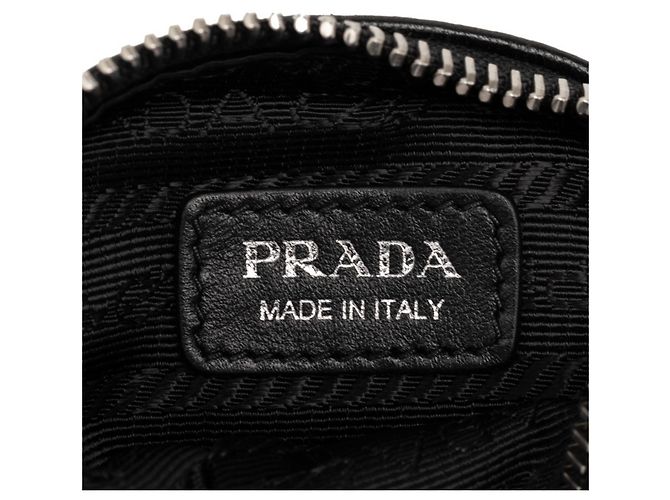 Mini borsa pochette con placca logo Triangle di Prada Nero - vista 5