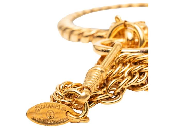 Collana con pendente lente d'ingrandimento Chanel Vintage Coco Mark D'oro - vista 4