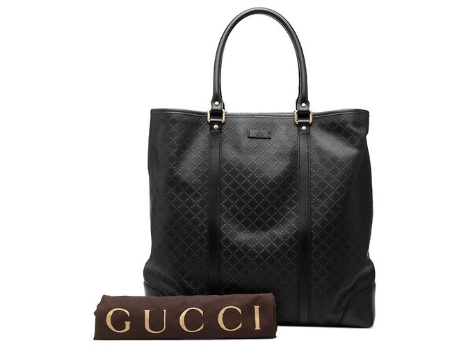 Borsa Tote a Spalla Gucci Diamante Nero - vista 7