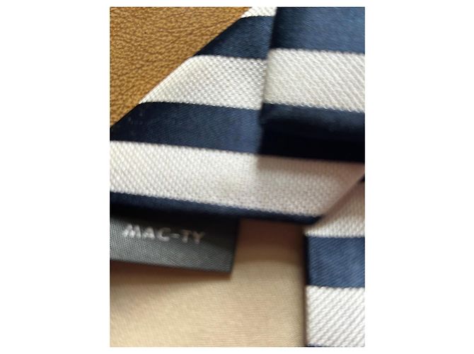 Autre Marque Set di 3 cravatte in seta Victoire Arthur Nero Rosa Bianco Blu Bianco sporco Blu chiaro Fuschia - vista 7