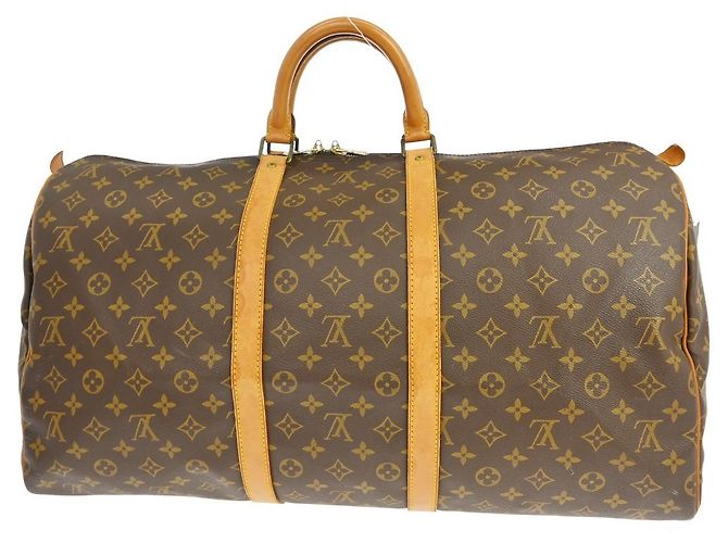 Borsa Keepall Louis Vuitton Monogram Canvas 55 Marrone - vista 2