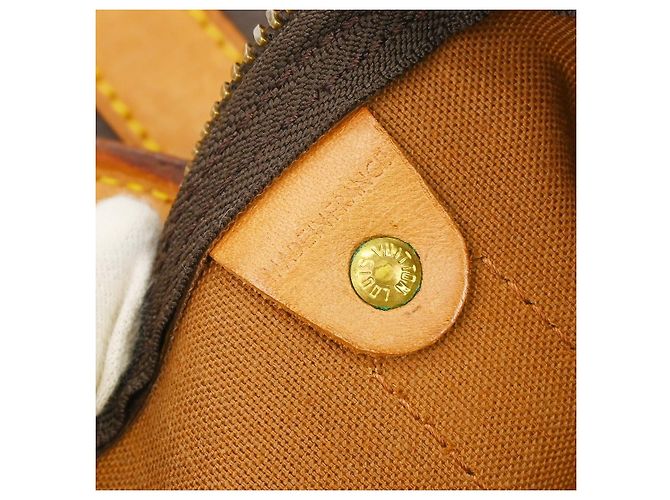 Borsa Keepall Louis Vuitton Monogram Canvas 55 Marrone - vista 5