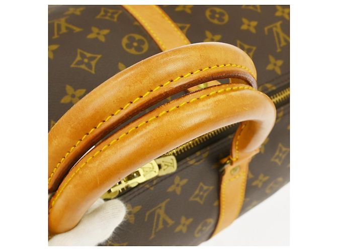 Borsa Keepall Louis Vuitton Monogram Canvas 55 Marrone - vista 6